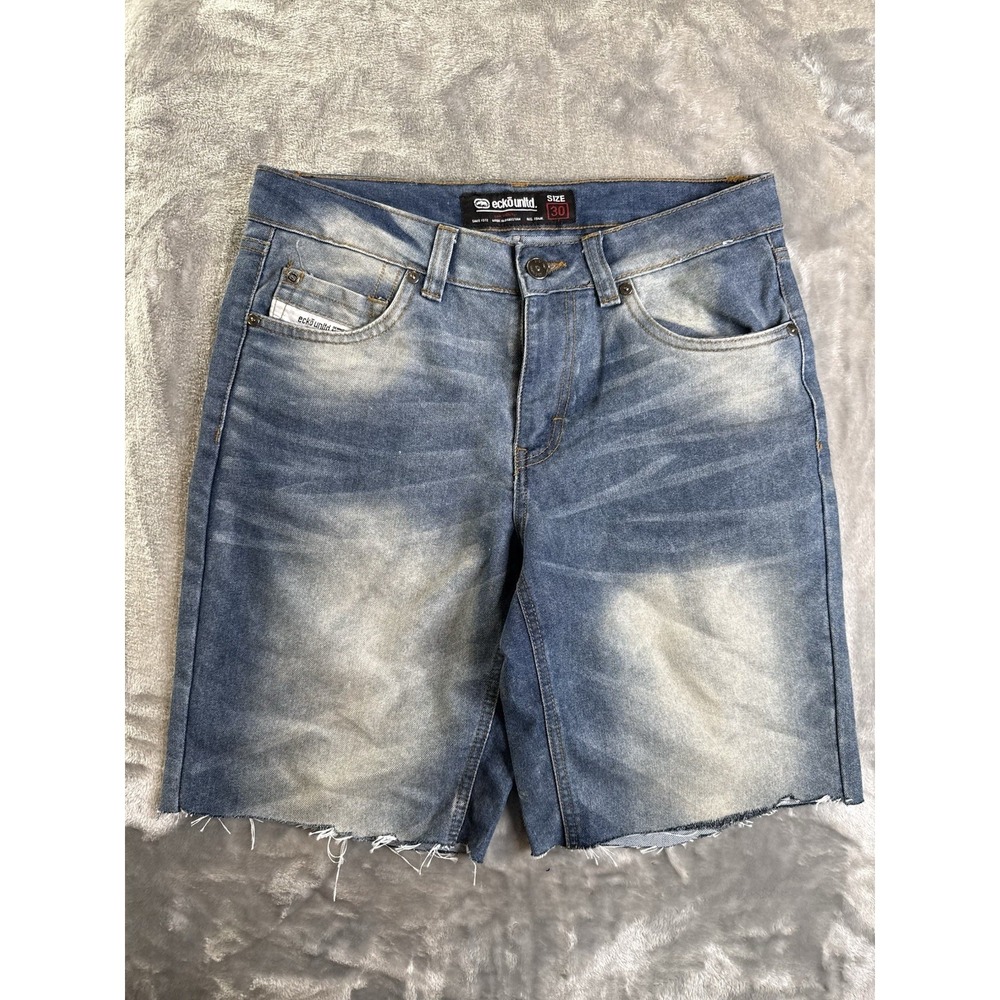 ECKO Unltd Denim Rhino Jean Shorts Men's Size 32 Baggy Y2k Skater Street Jorts